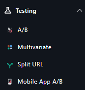 vwo test opties