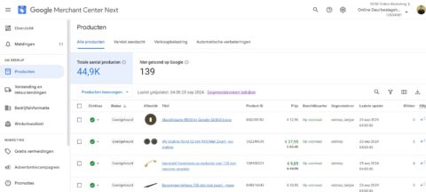 Google Merchat Center Next