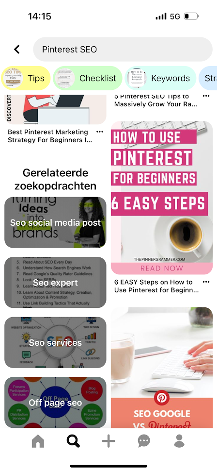 Pinterest Guided Search SEO