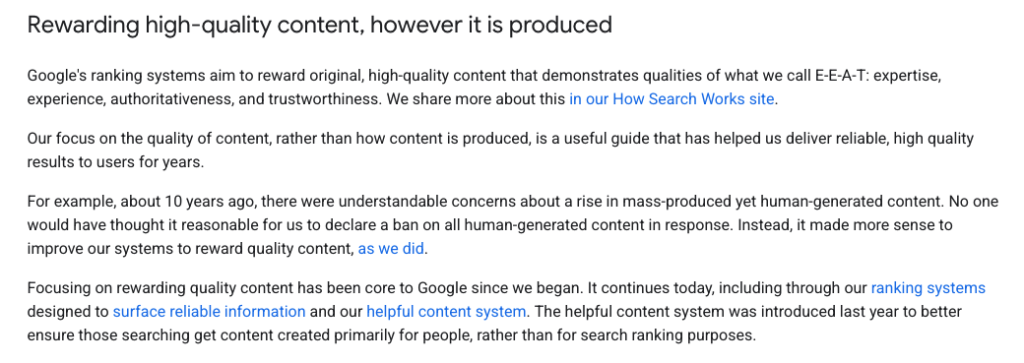 screenshot Google