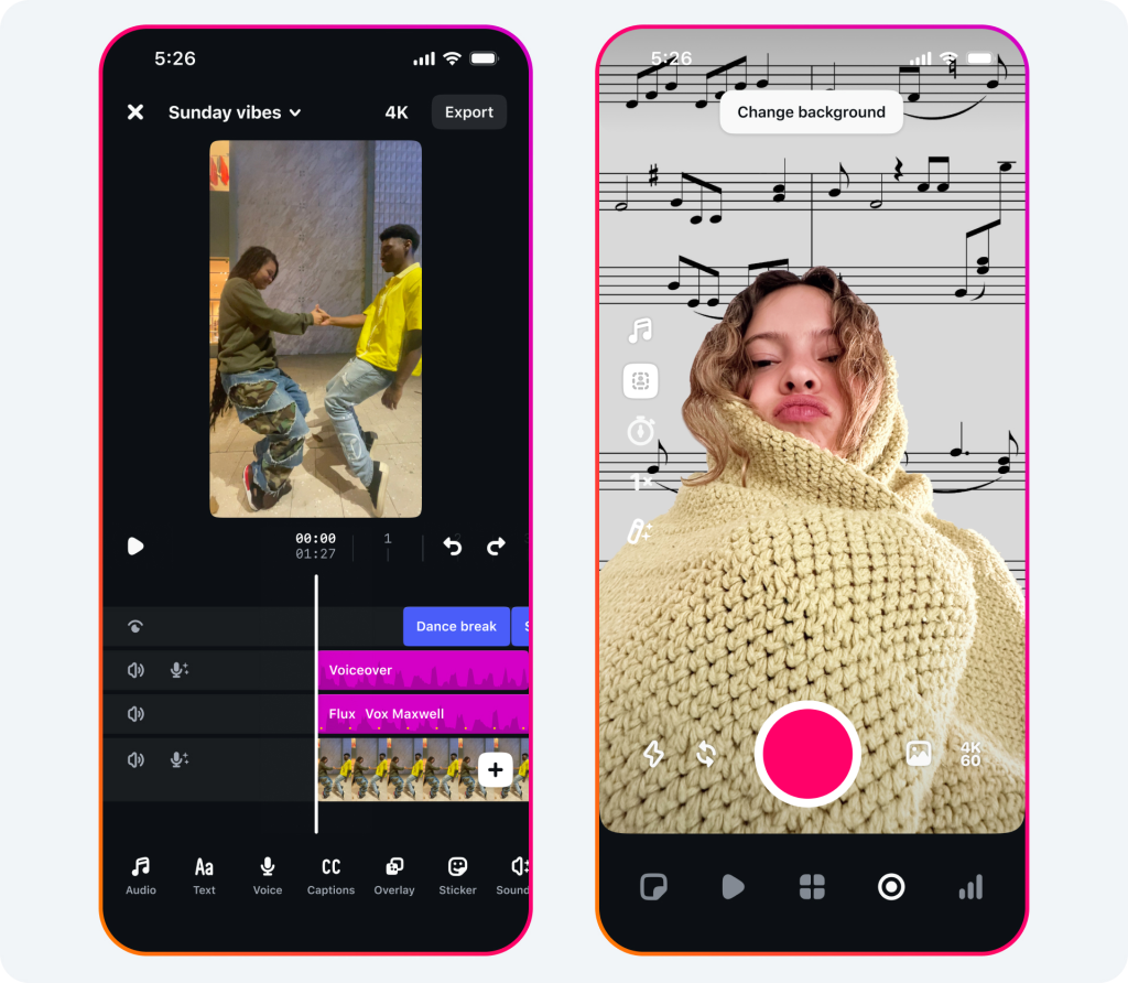 Meta Edits app muziek en geluid