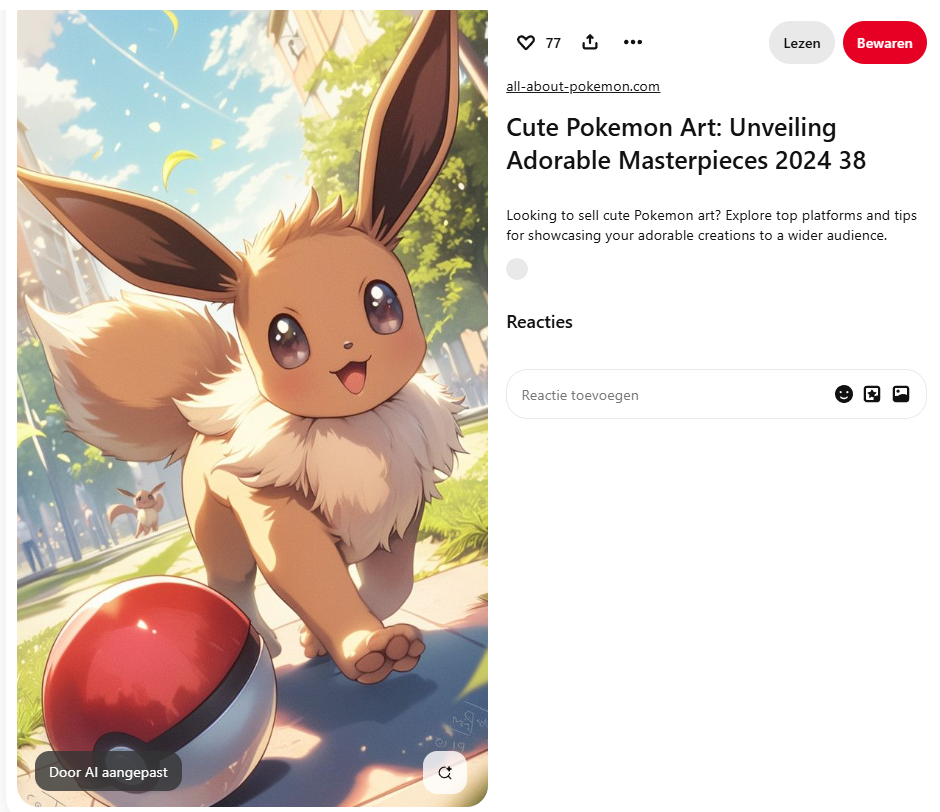 Pinterest AI label