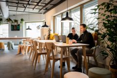 SDIM collega's in cafe