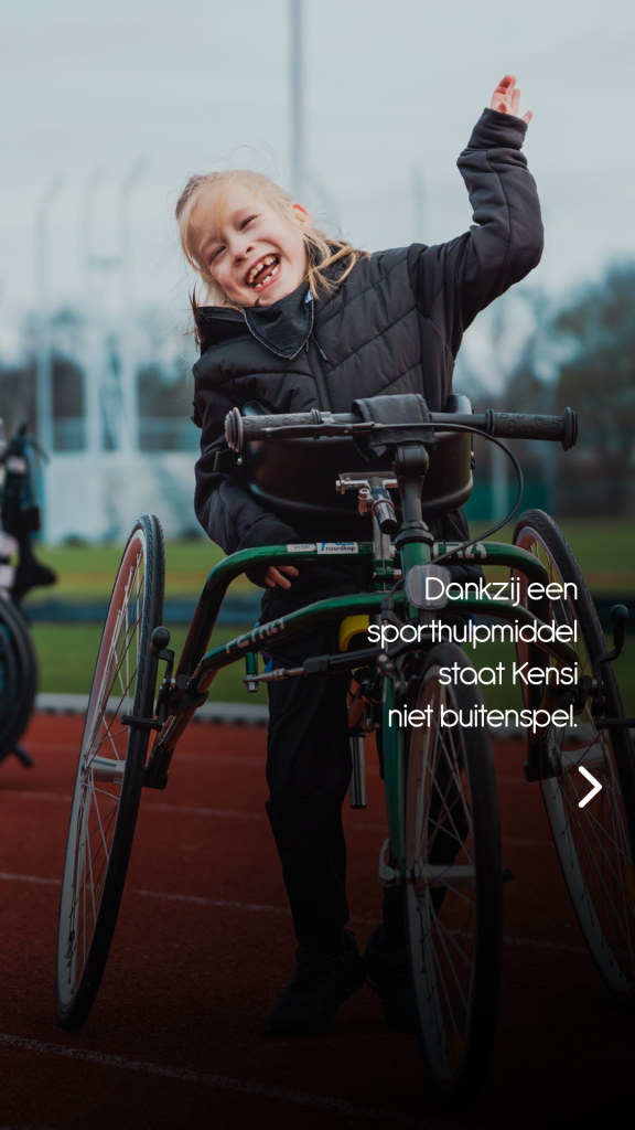 Fonds Gehandicapten sport story campagne met Kensi
