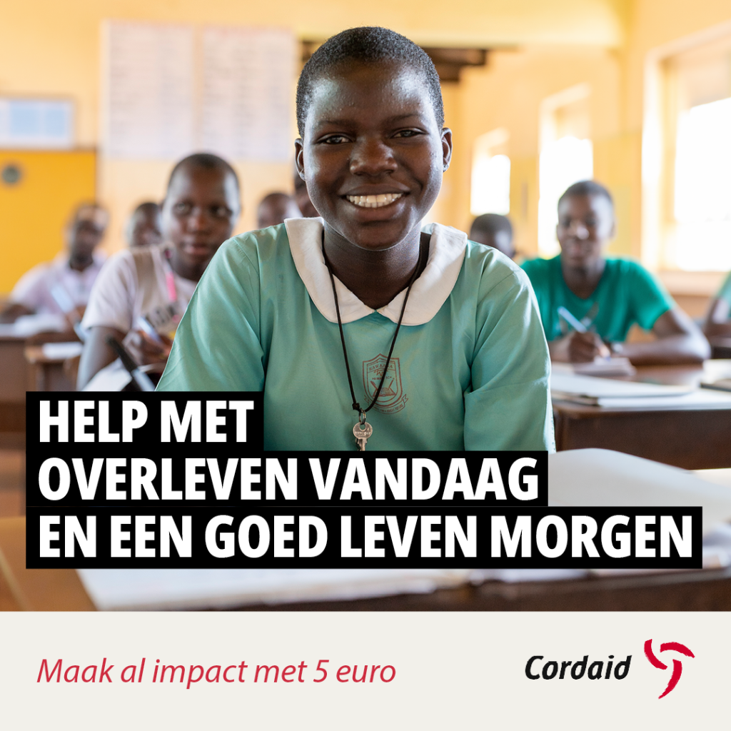 Cordaid advertentie over doneren voor een goed leven