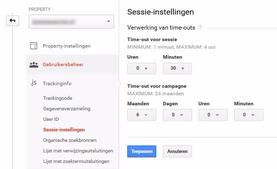 Sessie in Google Analytics