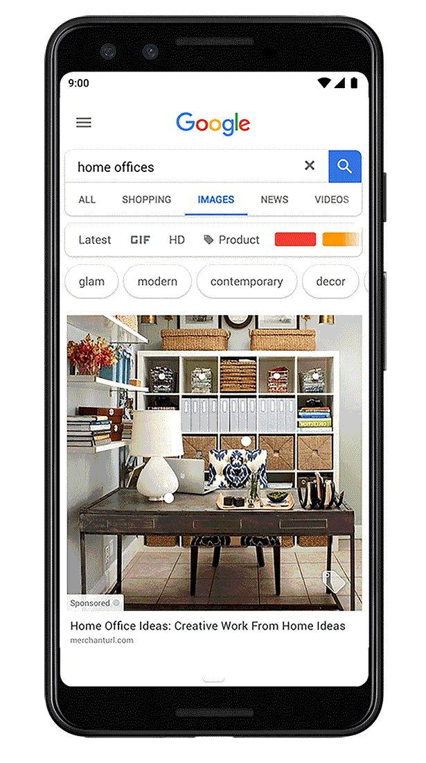 Google Shoppable Ads voor Google Afbeeldingen